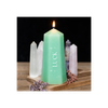Luck Crystal Candle with Rough Green Aventurine