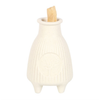 Cream Ribbed Palo Santo Burner