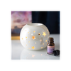 White Iridescent Star Oil Burner and Wax Warmer