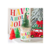 Holly Jolly Pine & Fir Glass Candle with Tree