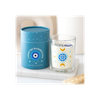 Under Watchful Eyes White Rose Candle with Crystals