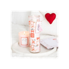 Valentine Postage Stamp Print Sparkling Rose Tube Candle