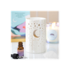 Iridescent White Moon Pillar Oil Burner