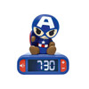 Lexibook 3D Captain America Childrens Clock with Night Light