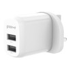 Groov-e Dual USB-A 12W Wall Charger - White