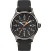 Timex Expedition Scout Watch with Black Leather Strap & Black Dial