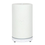 White Ceramic Heart Scatter Electric Aroma Diffuser