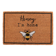 Natural Honey Iâ€™m Home Bee Doormat