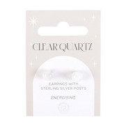 Clear Quartz Semi Precious Crystal Earrings