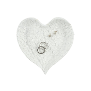 Glitter Heart Shaped Angel Wing Trinket Dish
