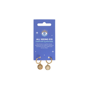 Gold Toned All Seeing Eye Earrings