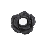 Black Rose Resin Tealight Candle Holder