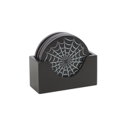 Black Spiderweb Coaster Set