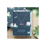Dragonfly Necklace on Greeting Card