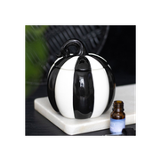 Black and White Striped Pumpkin Oil Burner