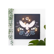 Night Owl Light Up Canvas Plaque
