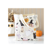 Groovy Ghost Print Polycotton Tote Bag