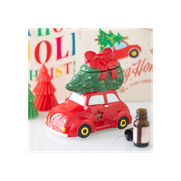 Nostalgic Car with Christmas Tree Ceramic Oil Burner and Wax Warmer