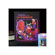 19x25cm The Cat Dimension Canvas Plaque by Steven Rhodes