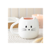 White Cat Shaped Mug
