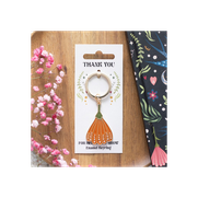 Thank You for Helping Me Grow Flower Keyring