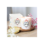 Mum Folk Heart French Tulip Candle