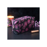 Dark Romance Floral Print Makeup Bag