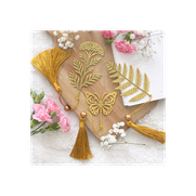 Set of 24 Luna Bloom Metal Leaf Bookmarks