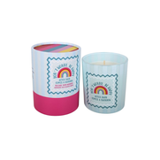 Don't Worry Be Happy Raspberry Milk Scented Candle