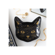 Magick Black Cat Face Trinket Dish