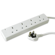 Tacima 4 Way Surge Protection Mains Extension Lead 2M