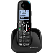 Amplicomms BigTel 1500 Solo Digital Cordless Phone with Amplified Audio - Black