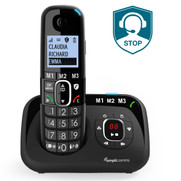 Amplicomms BigTel Digital Cordless Phone with Amplified Audio & Ans. Machine - Black