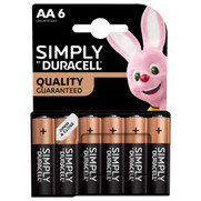 Duracell Duracell Simply Alkaline Battery AA Size - 6 pack