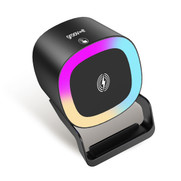 Groov-e Smartphone Holder with Wireless Charging & Bluetooth Speaker- Black