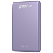 Groov-e Power Bank 5000mAh Portable Magnetic Wireless Charger - Lilac