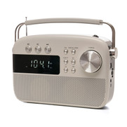 Lloytron 2 Band Encore Rechargeable Portable Radio MusicStream - Ivory