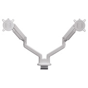 One For All Solid Line Dual Monitor Mount - White