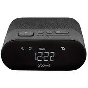 Groov-e Roma Alarm Clock Radio with DAB/FM Radio - Black