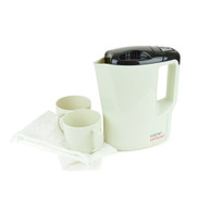 Lloytron KitchenPerfected 1000w 0.9Ltr Lightweight Corded Travel Kettle - Cream