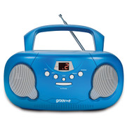 Groov-e Original Boombox Portable CD Player with Radio - Blue