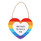 Pride Hanging Rainbow Heart Sign