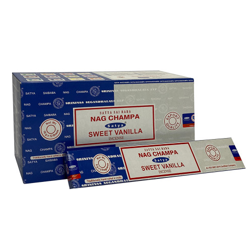 12 Pack of Combo Satya Incense - Nag Champa Sweet Vanilla