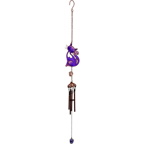 Purple Slinky Cat Windchime