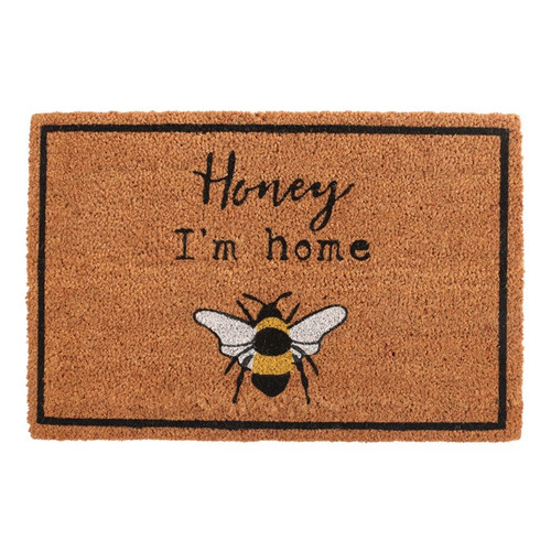 Natural Honey Iâ€™m Home Bee Doormat