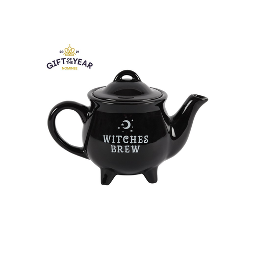 Witches Brew Black Ceramic Tea Pot