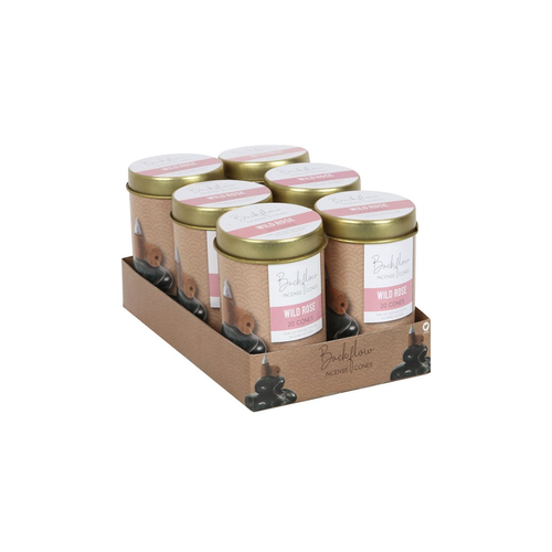 6 Tins of Elements Wild Rose Jumbo Backflow Cones