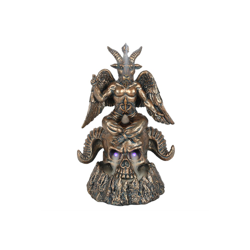 Gold Baphomet LED Backflow Incense Burner