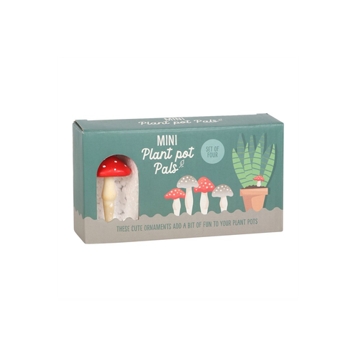 Set of 4 Mini Mushroom Plant Pot Pals
