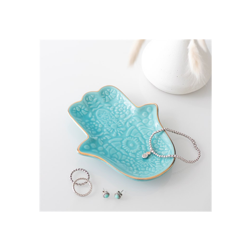 Turquoise Hamsa Hand Jewellery Dish